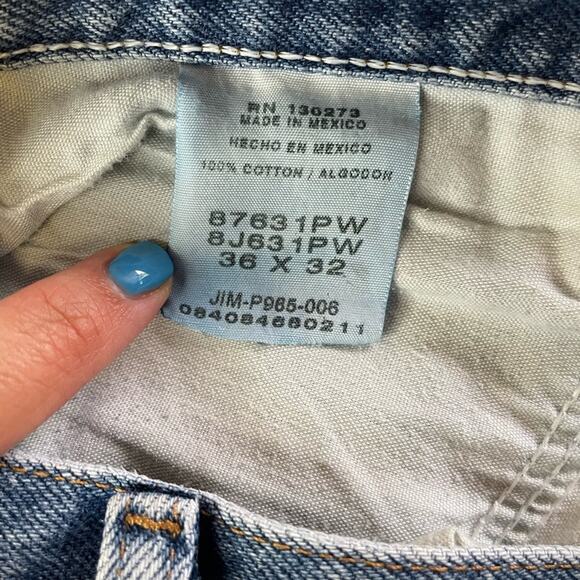 Vintage RUSTLER Jeans Mens 36 x 32 Straight Leg Denim 100% Cotton Western Cowboy - Picture 15 of 16